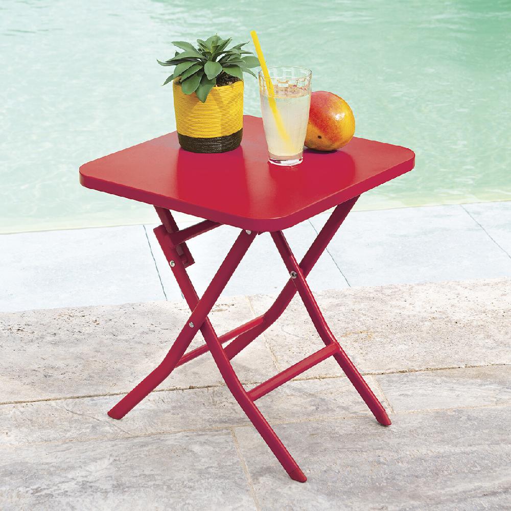 Hesperide Table D'appoint De Jardin Carrée GREENSBORO Groseille