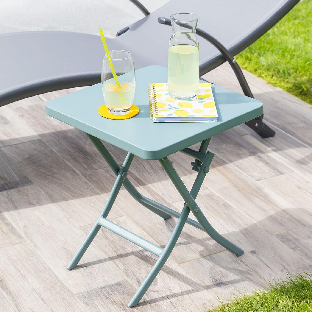 hesperide Table d'appoint de jardin carrée GREENSBORO Vert jade
