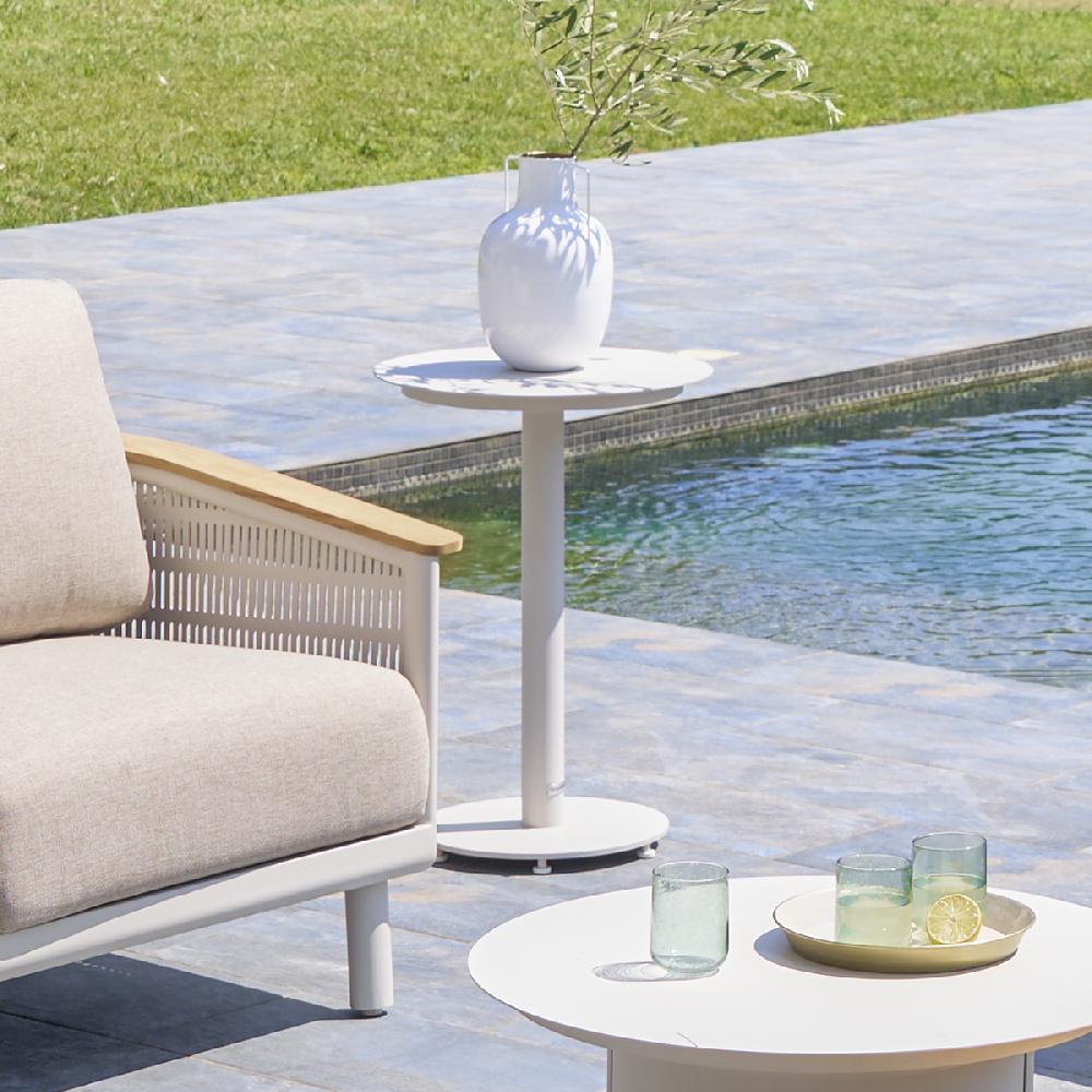 hesperide Table d'appoint de jardin ronde OLIMIO Avoine