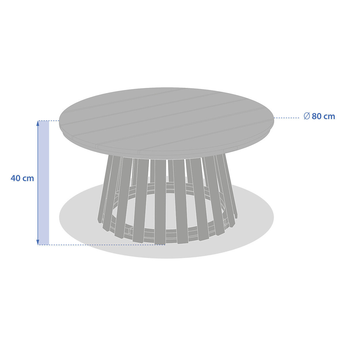 Hesperide Table D'appoint De Jardin Ronde OSUNA Acacia