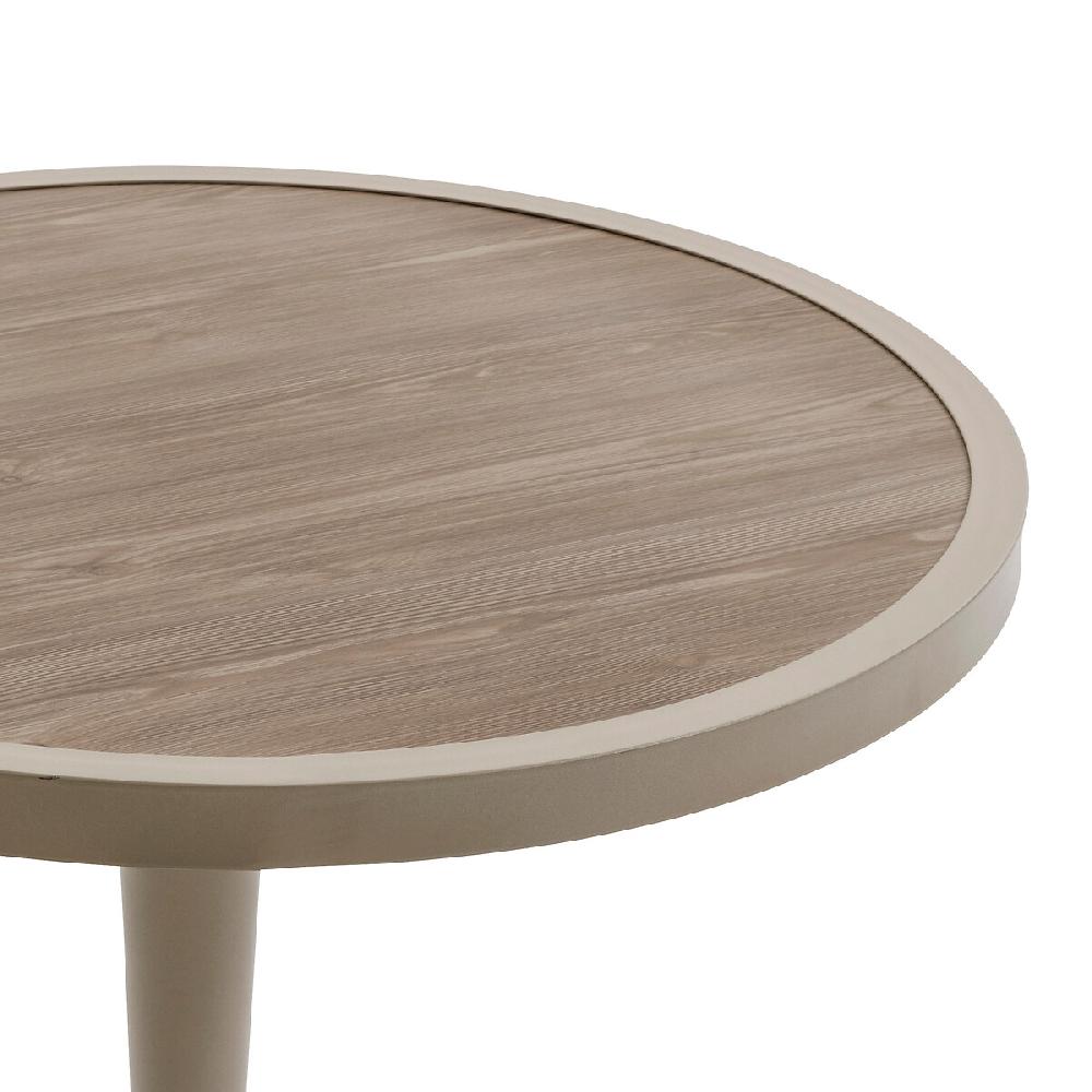 Hesperide Table De Jardin Bistro OVIALON Effet Bois Lin & Argile