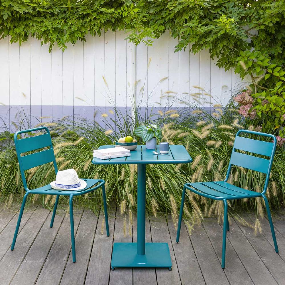 hesperide Table de jardin carrée PHUKET Bleu canard