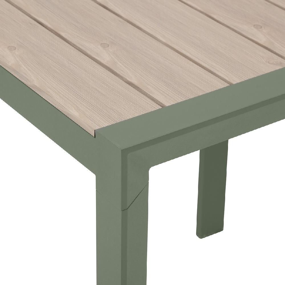 Hesperide Table De Jardin ÉVASION Effet Bois Lin & Vert Laurier