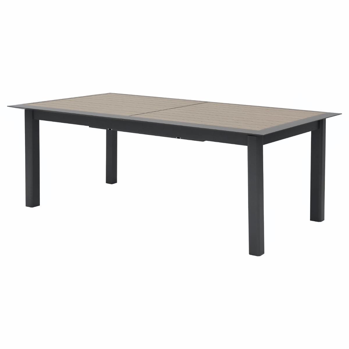 Hesperide Table De Jardin Extensible ALLURE Effet Bois Muscade & Graphite