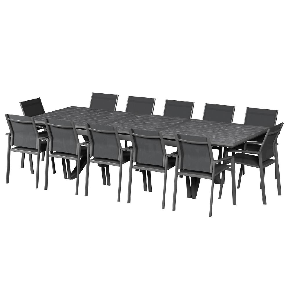 Hesperide Table De Jardin Extensible AXIOME Ardoise Granitée