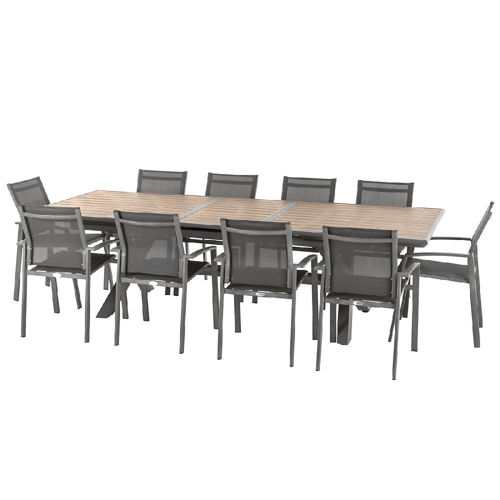 Hesperide Table De Jardin Extensible AXIOME Effet Bois Honey & Praline