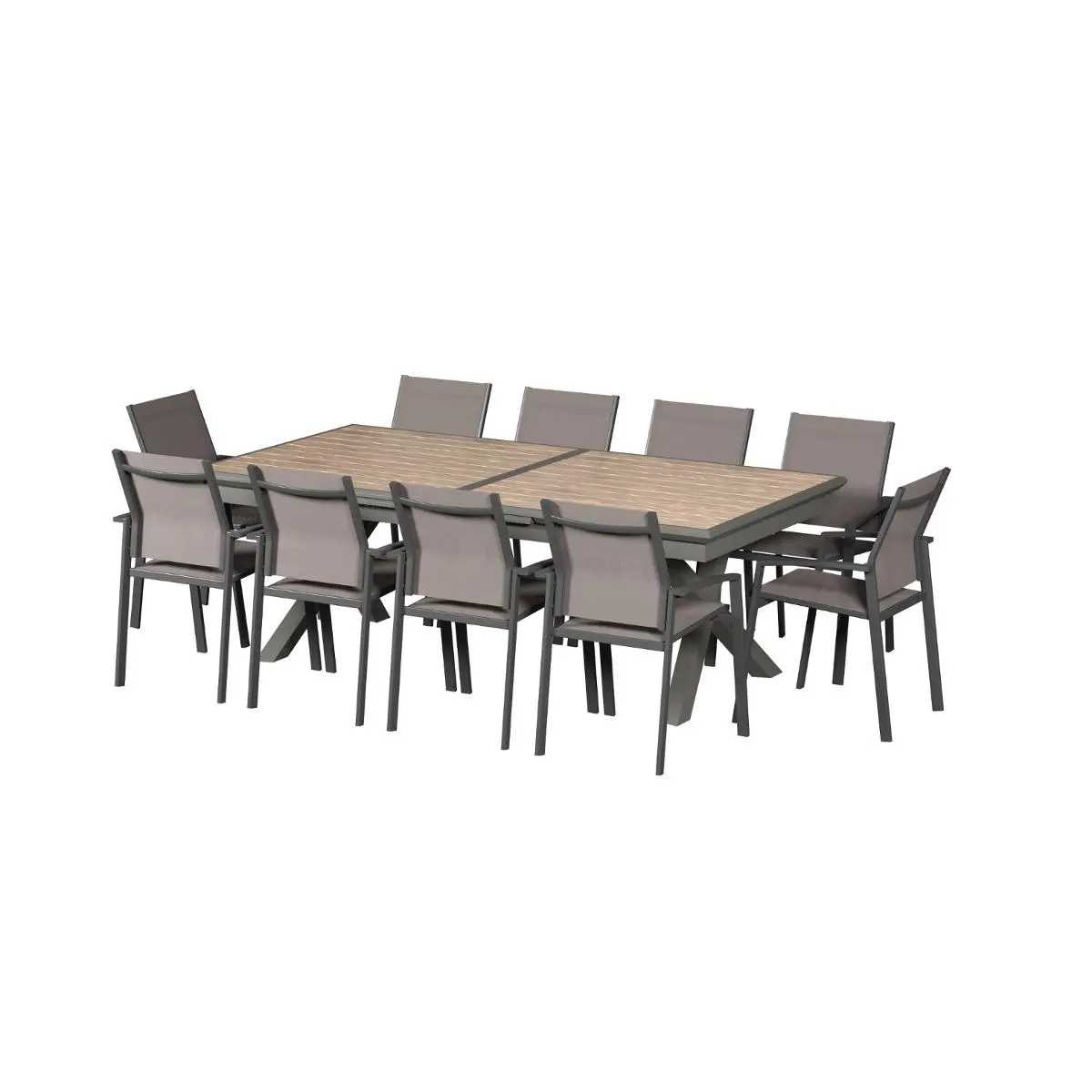 Hesperide Table De Jardin Extensible AXIOME Effet Bois Honey & Praline