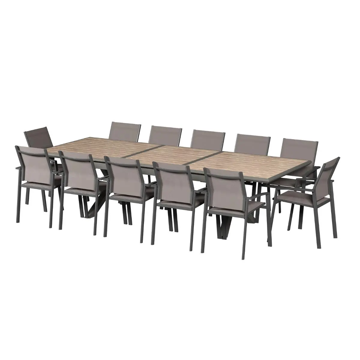 Hesperide Table De Jardin Extensible AXIOME Effet Bois Honey & Praline