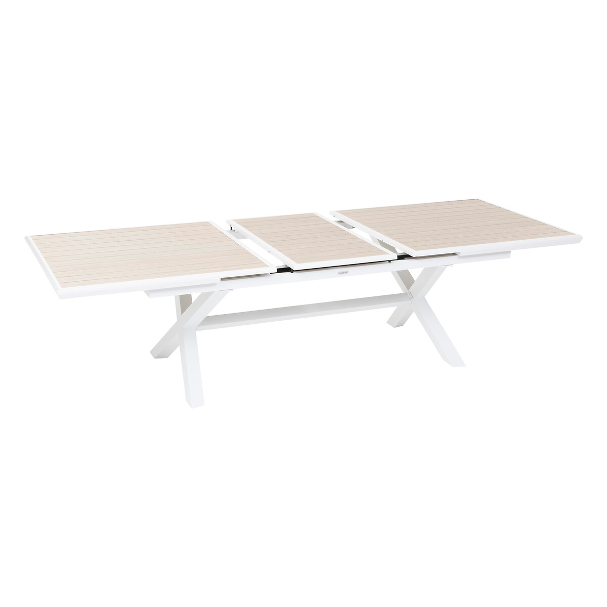 Hesperide Table De Jardin Extensible AXIOME Effet Bois Lin & Blanc