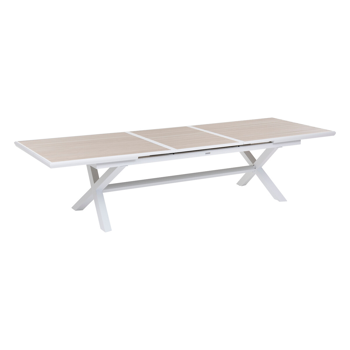 Hesperide Table De Jardin Extensible AXIOME Effet Bois Lin & Blanc