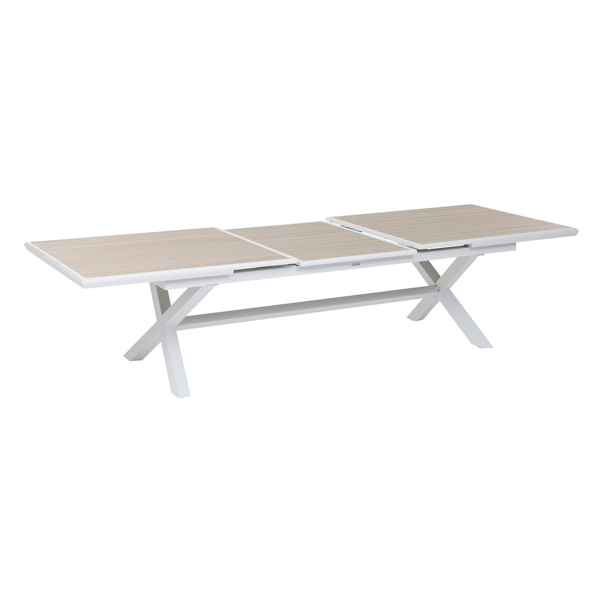 Hesperide Table De Jardin Extensible AXIOME Effet Bois Lin & Blanc