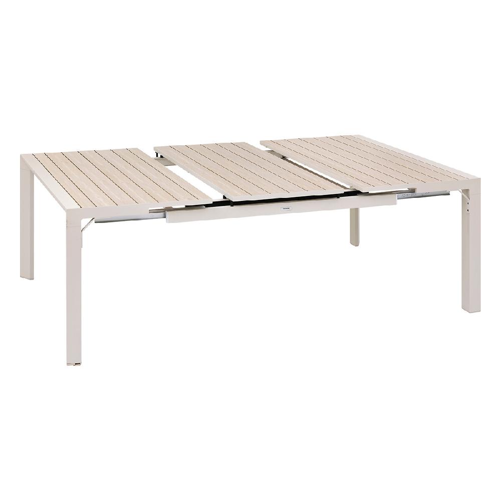Hesperide Table De Jardin Extensible Carrée ÉVASION Effet Bois Lin & Argile