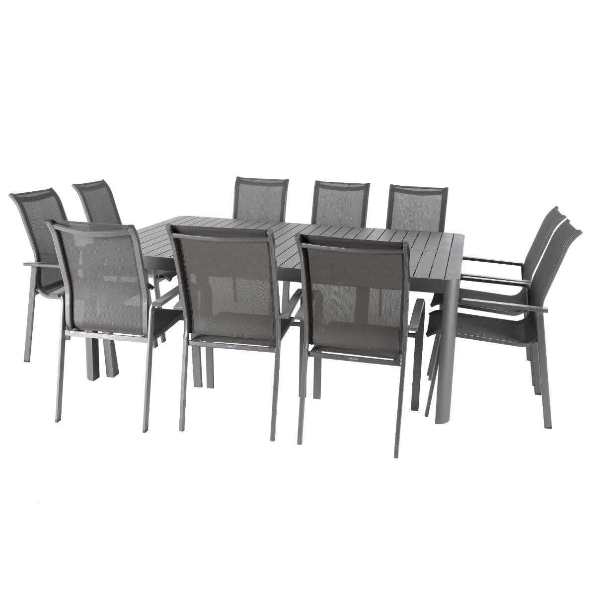 Hesperide Table De Jardin Extensible Carrée PARADIZE Graphite