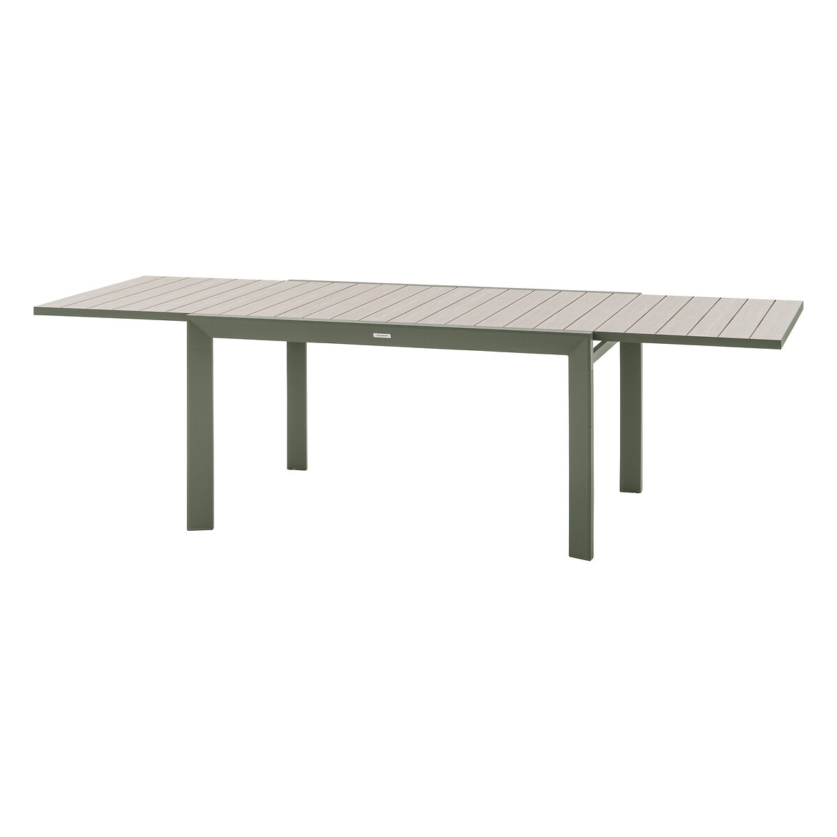 Hesperide Table De Jardin Extensible Coulissante ÉVASION Effet Bois Lin & Vert Laurier