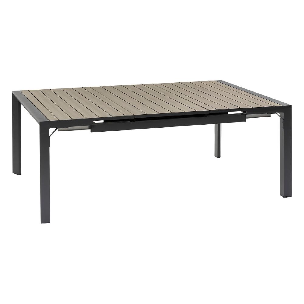 Hesperide Table De Jardin Extensible ÉVASION Effet Bois Seigle & Graphite