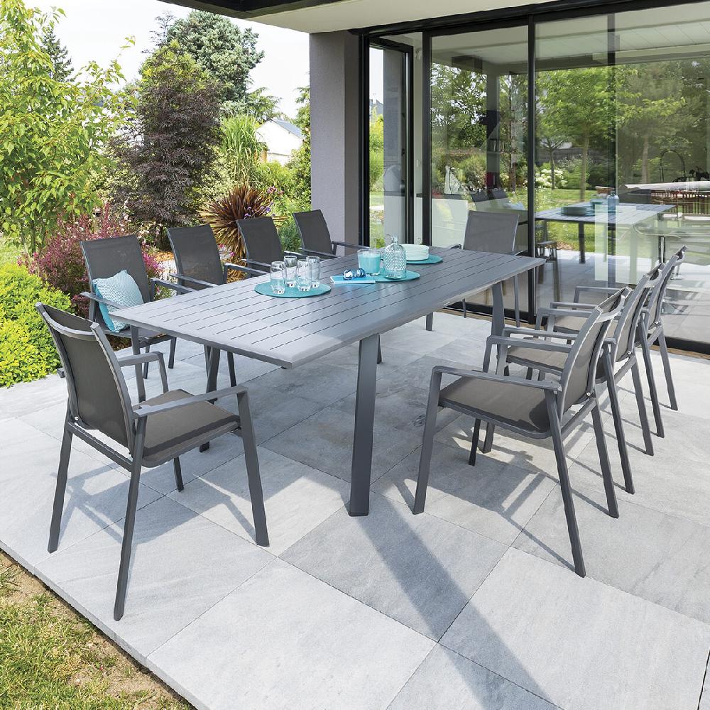 hesperide Table de jardin extensible PAVANE Graphite