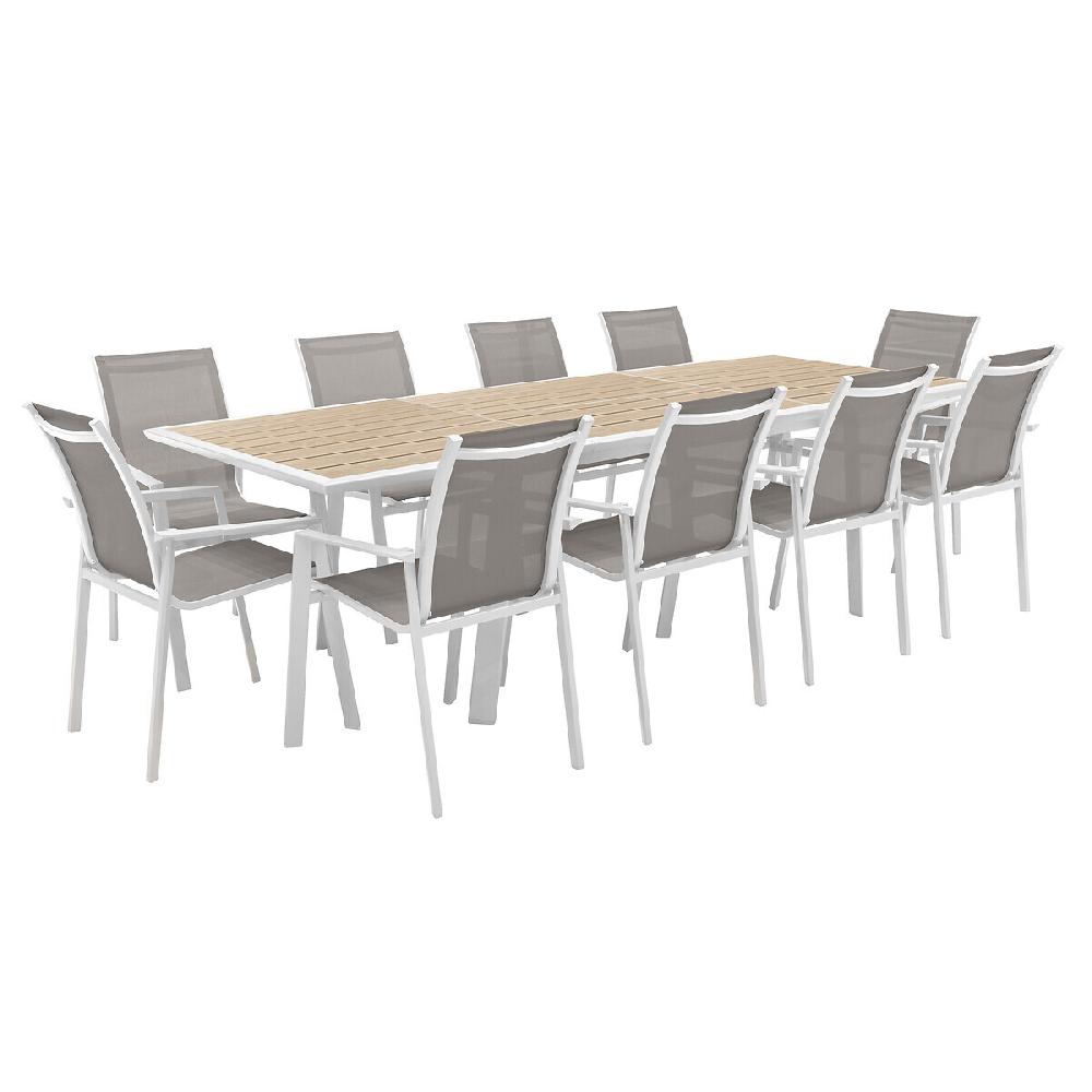 Hesperide Table De Jardin Extensible PAVANE Lin & Blanc