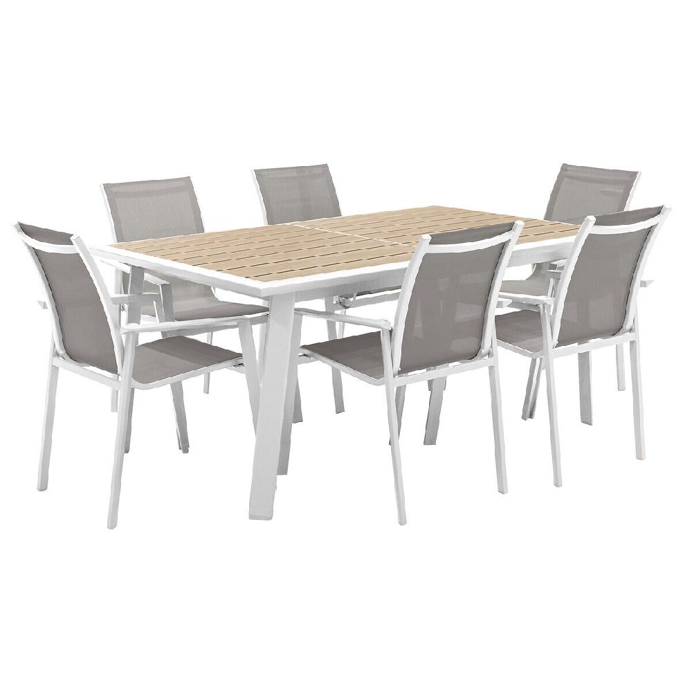 Hesperide Table De Jardin Extensible PAVANE Lin & Blanc