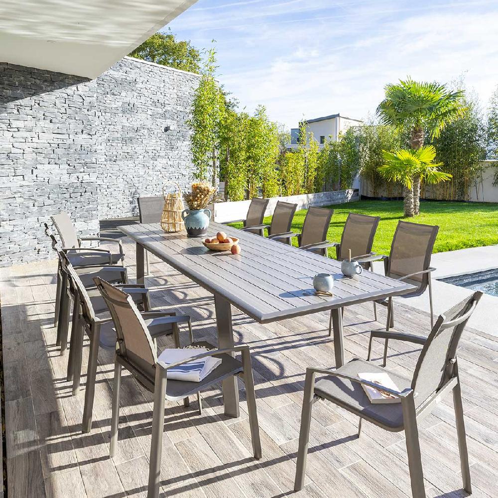 Hesperide Table De Jardin Extensible PAVANE Seigle & Praline