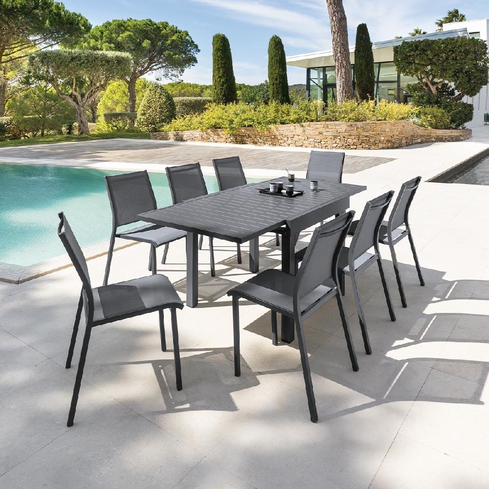 hesperide Table de jardin extensible PIAZZA Graphite