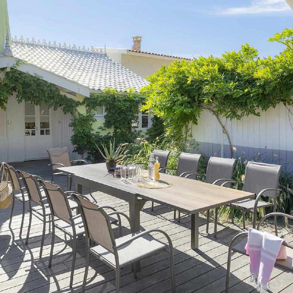 hesperide Table de jardin extensible PIAZZA Houblon & Tonka