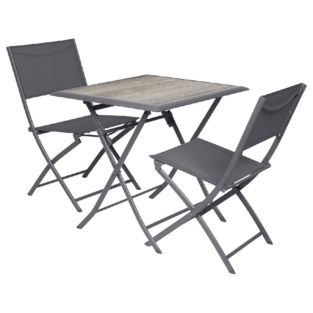 Hesperide Table De Jardin Pliante Carrée AZUA Gris Smoke