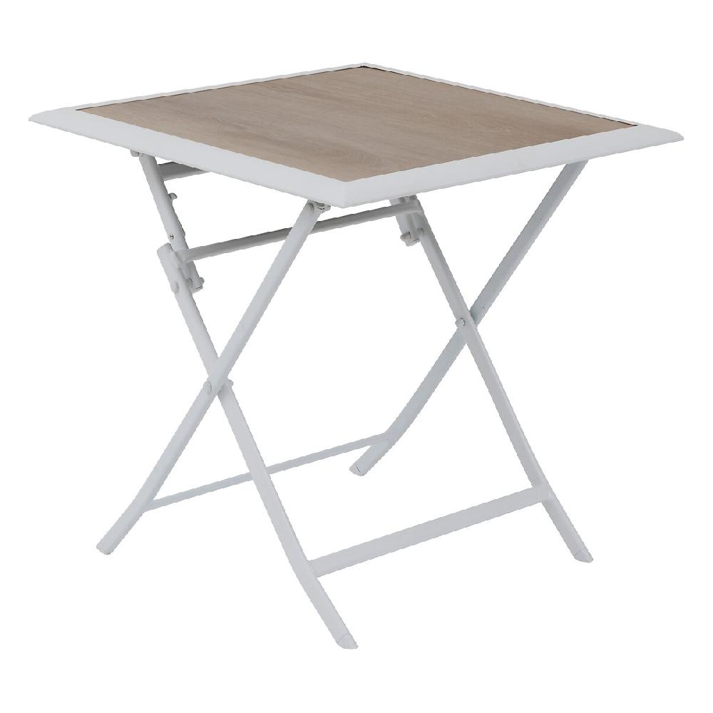 Hesperide Table De Jardin Pliante Carrée AZUA Houblon & Blanc