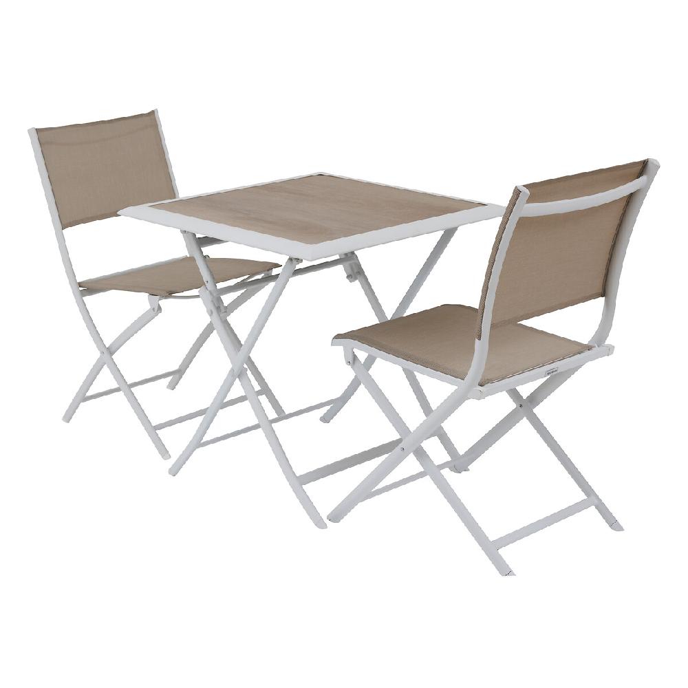 Hesperide Table De Jardin Pliante Carrée AZUA Houblon & Blanc