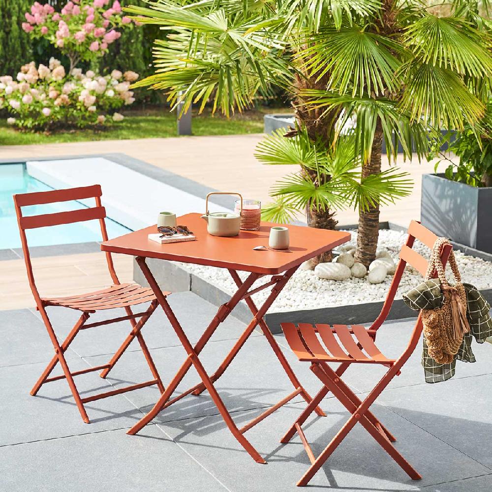 Hesperide Table De Jardin Pliante Carrée GREENSBORO Ambre