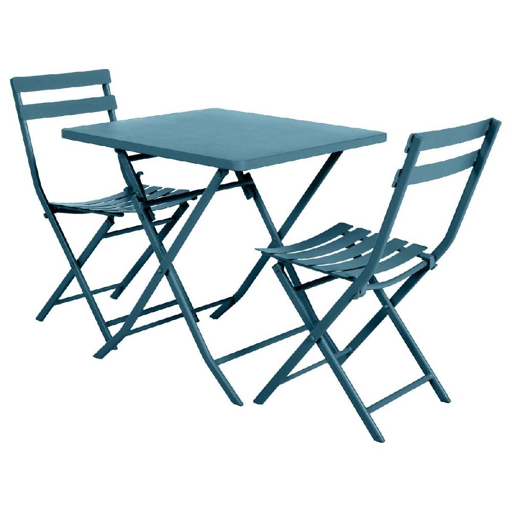Hesperide Table De Jardin Pliante Carrée GREENSBORO Bleu Canard