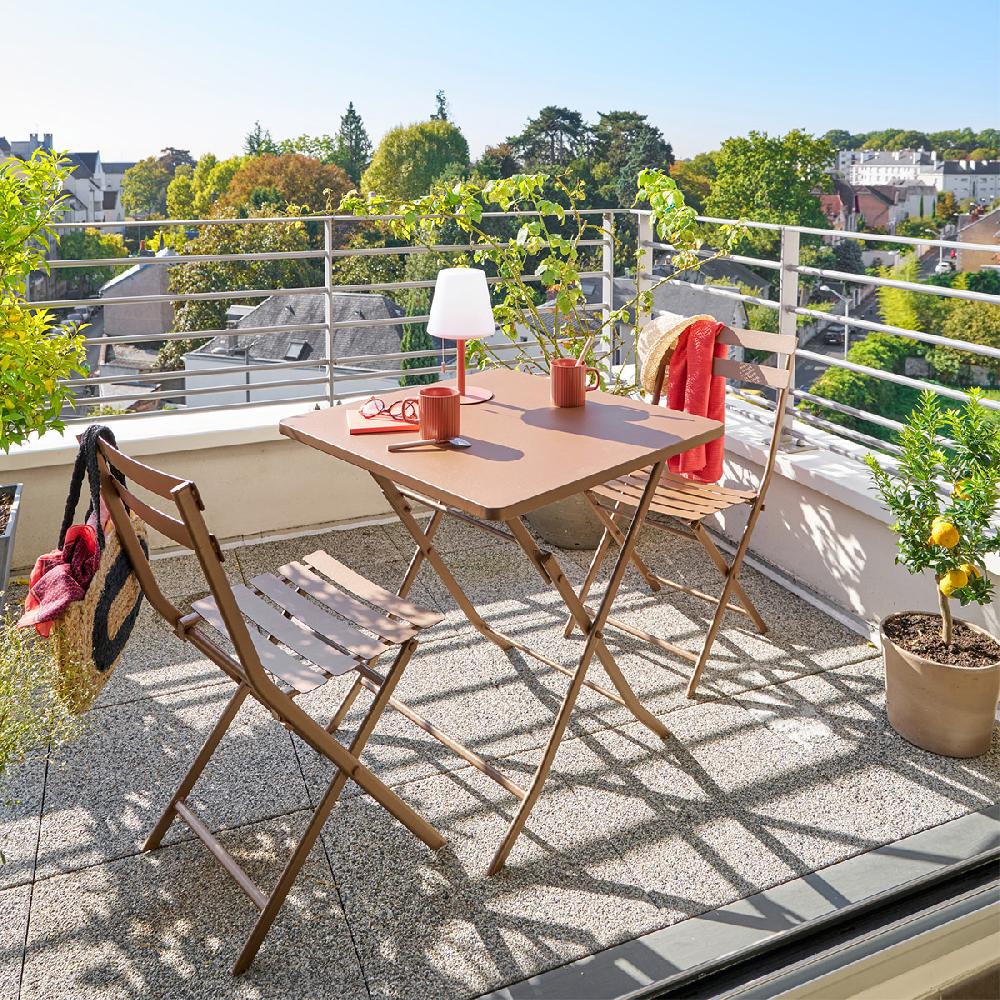 Hesperide Table De Jardin Pliante Carrée GREENSBORO Bronze