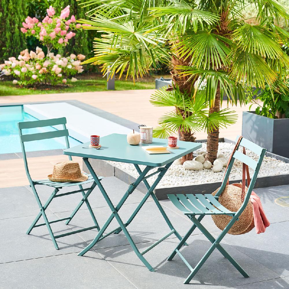 Hesperide Table De Jardin Pliante Carrée GREENSBORO Vert Jade