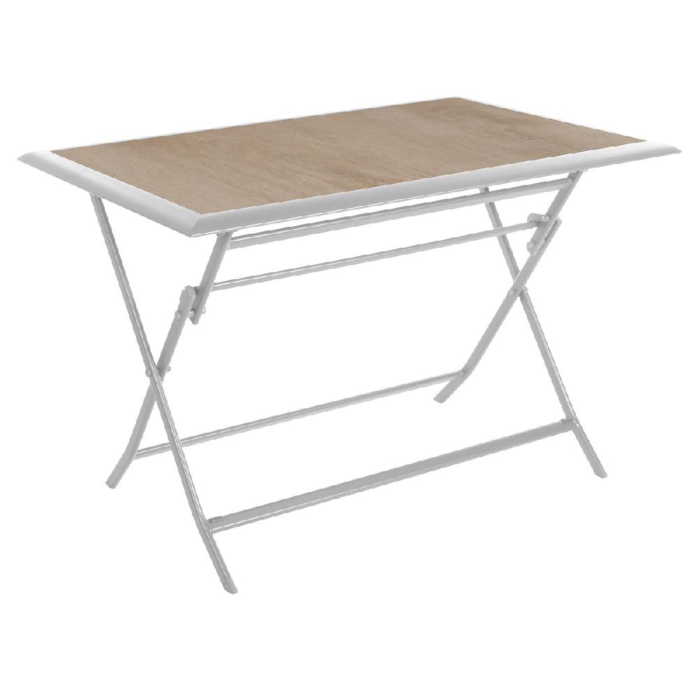 Hesperide Table De Jardin Pliante Rectangulaire AZUA Houblon & Blanc