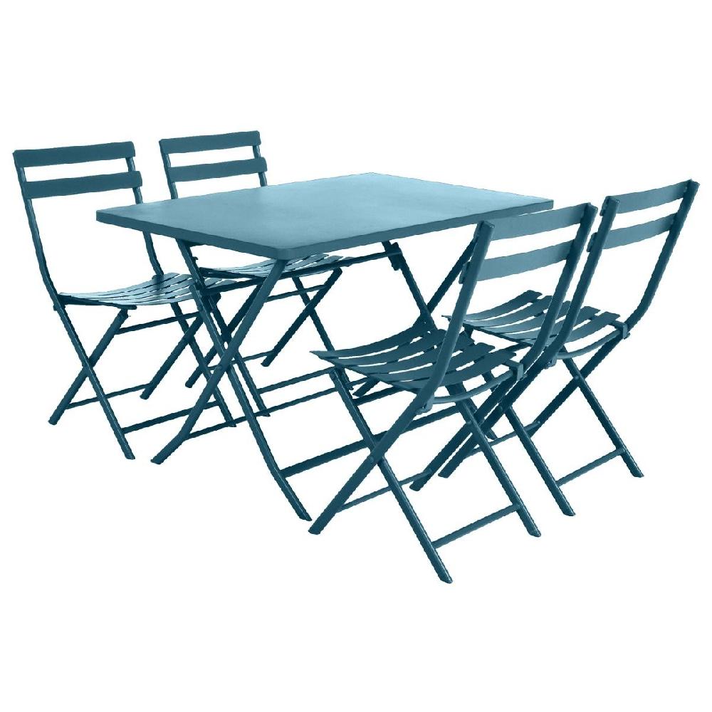 Hesperide Table De Jardin Pliante Rectangulaire GREENSBORO Bleu Canard