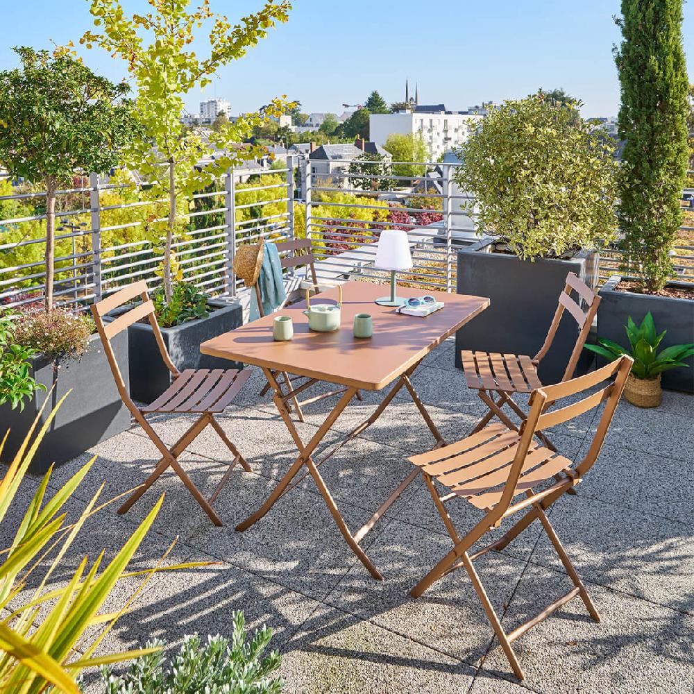 hesperide Table de jardin pliante rectangulaire GREENSBORO Bronze