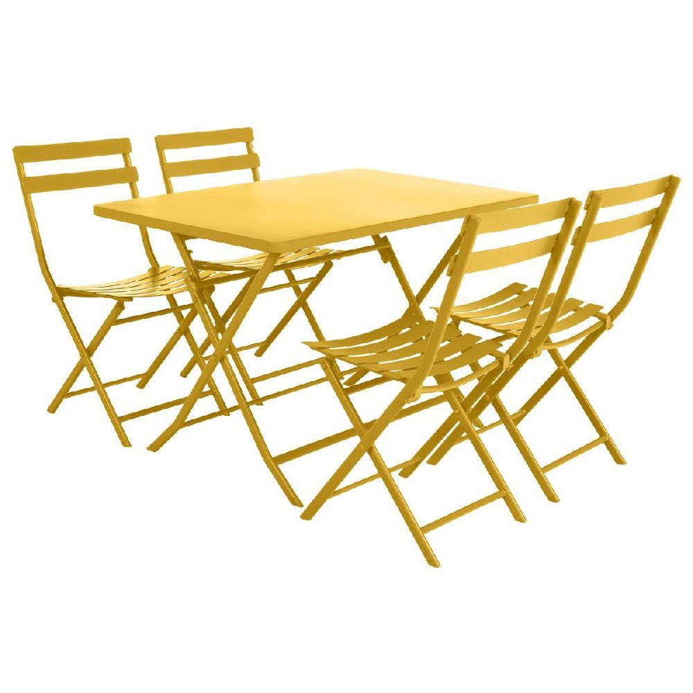 Hesperide Table De Jardin Pliante Rectangulaire GREENSBORO Jaune Moutarde