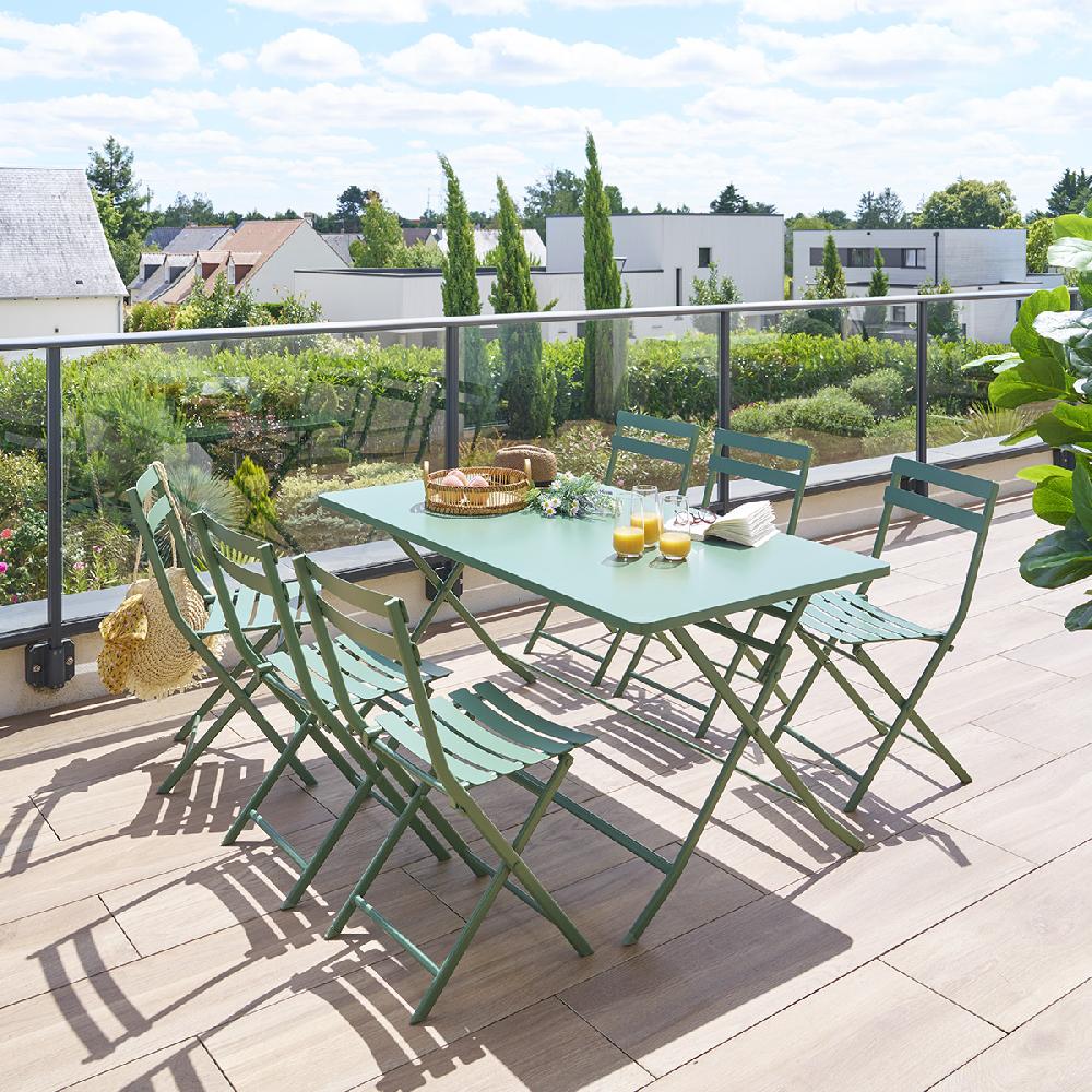 hesperide Table de jardin pliante rectangulaire GREENSBORO Vert olive