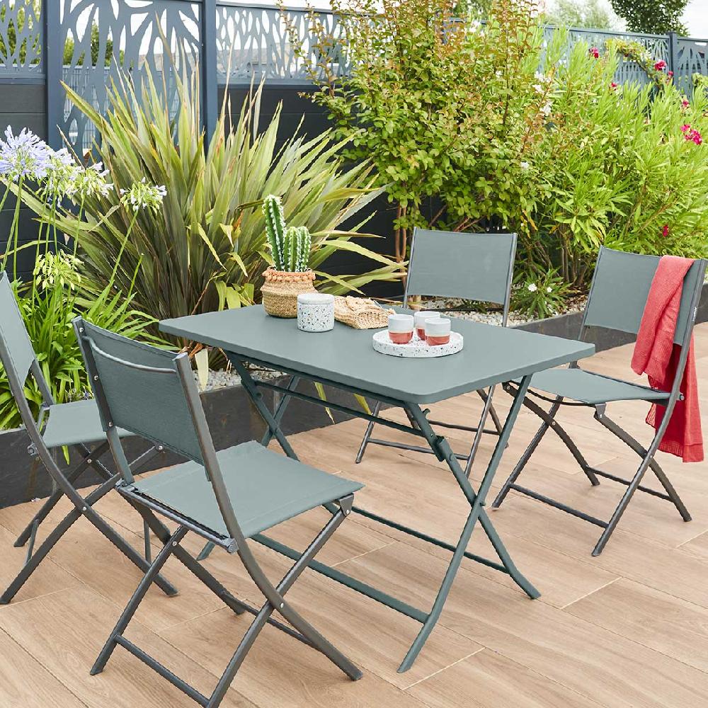 hesperide Table de jardin pliante rectangulaire GREENSBORO Vert jade