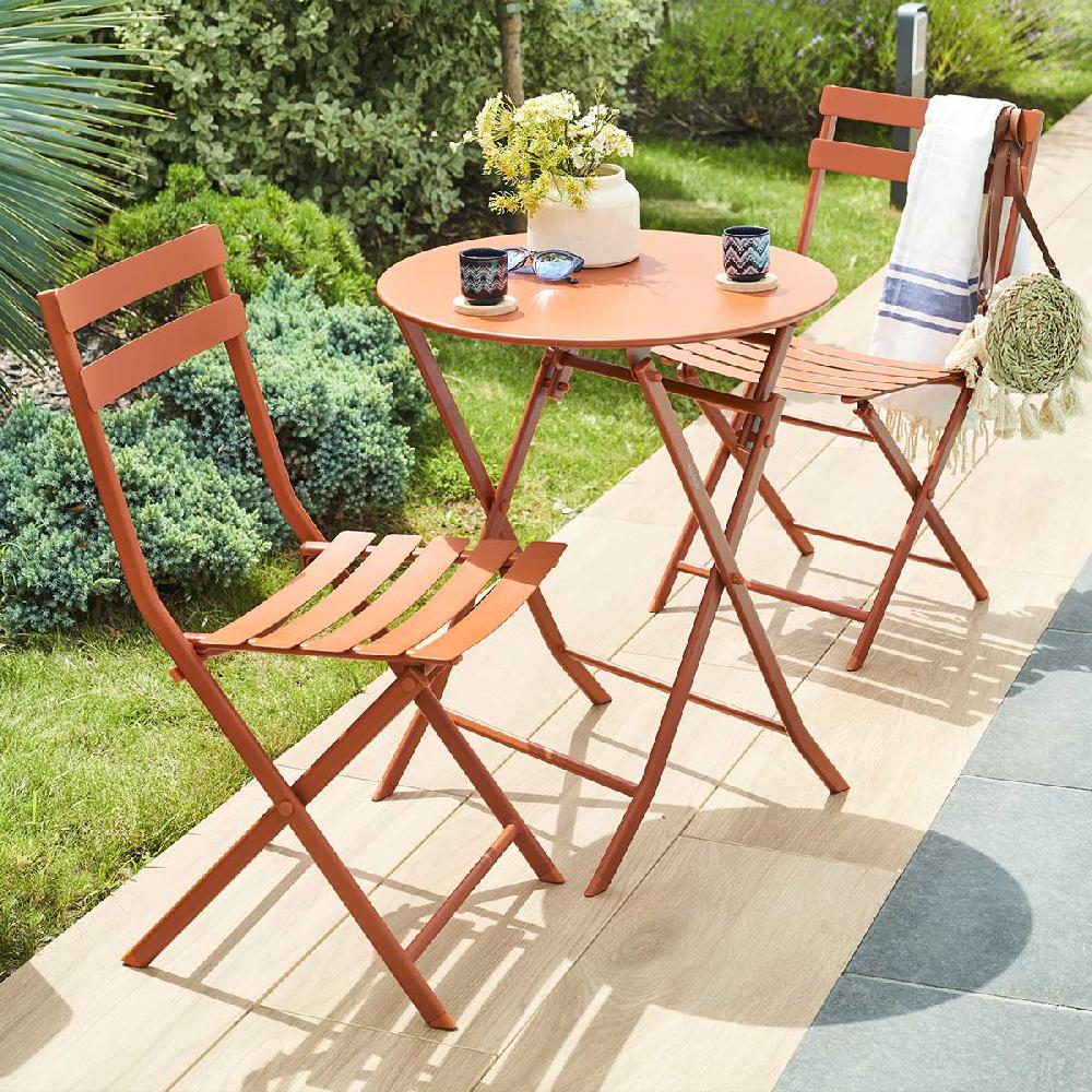 hesperide Table de jardin pliante ronde GREENSBORO Ambre