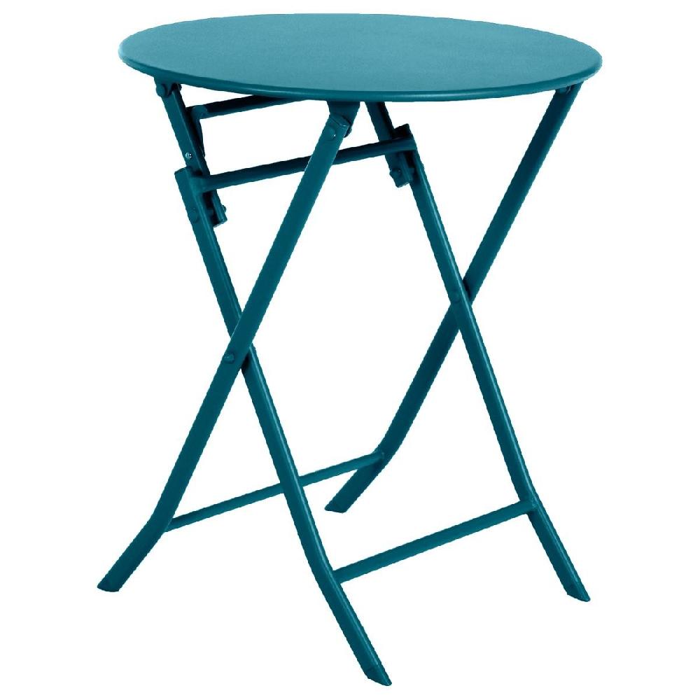 Hesperide Table De Jardin Pliante Ronde GREENSBORO Bleu Canard