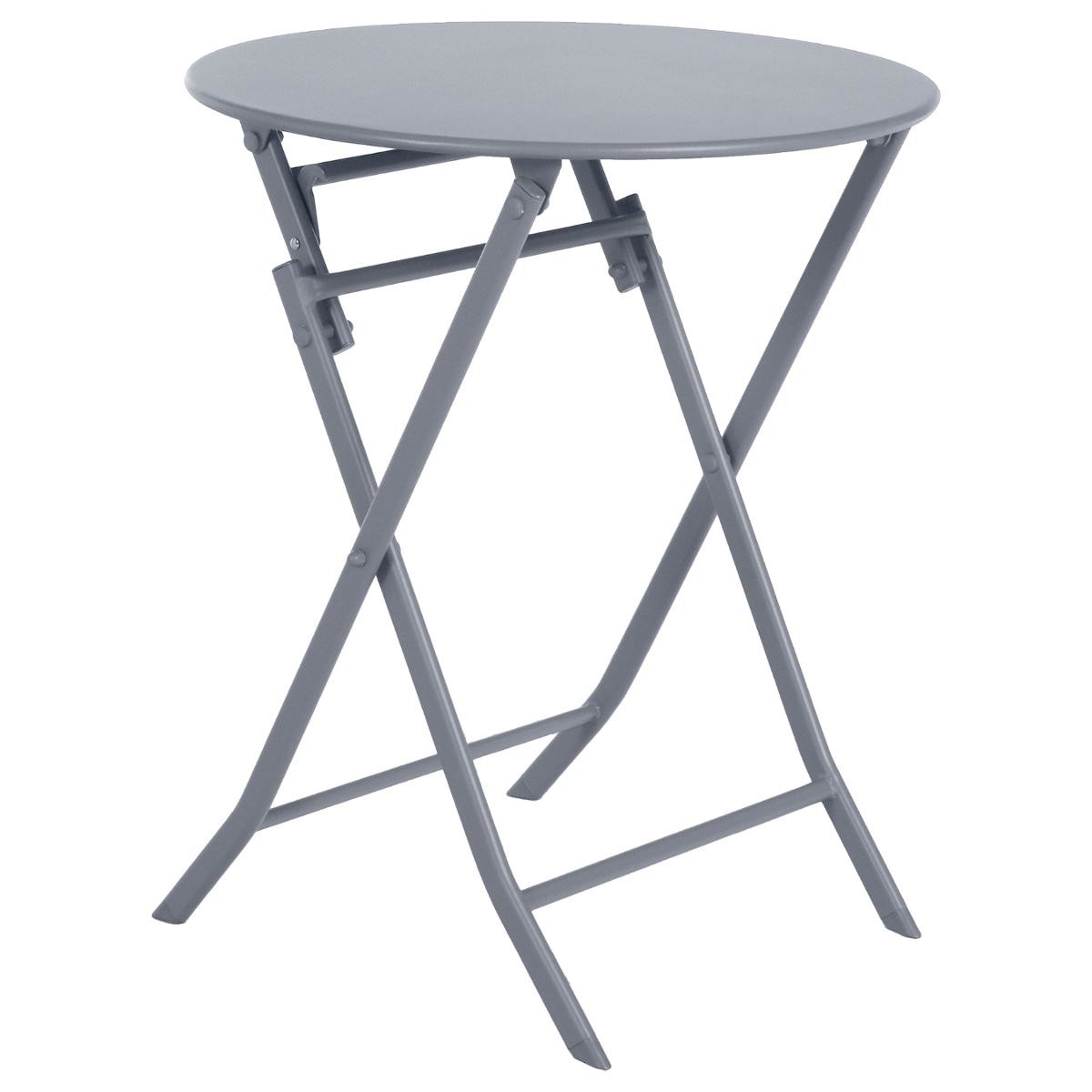 Hesperide Table De Jardin Pliante Ronde GREENSBORO Gris Quartz