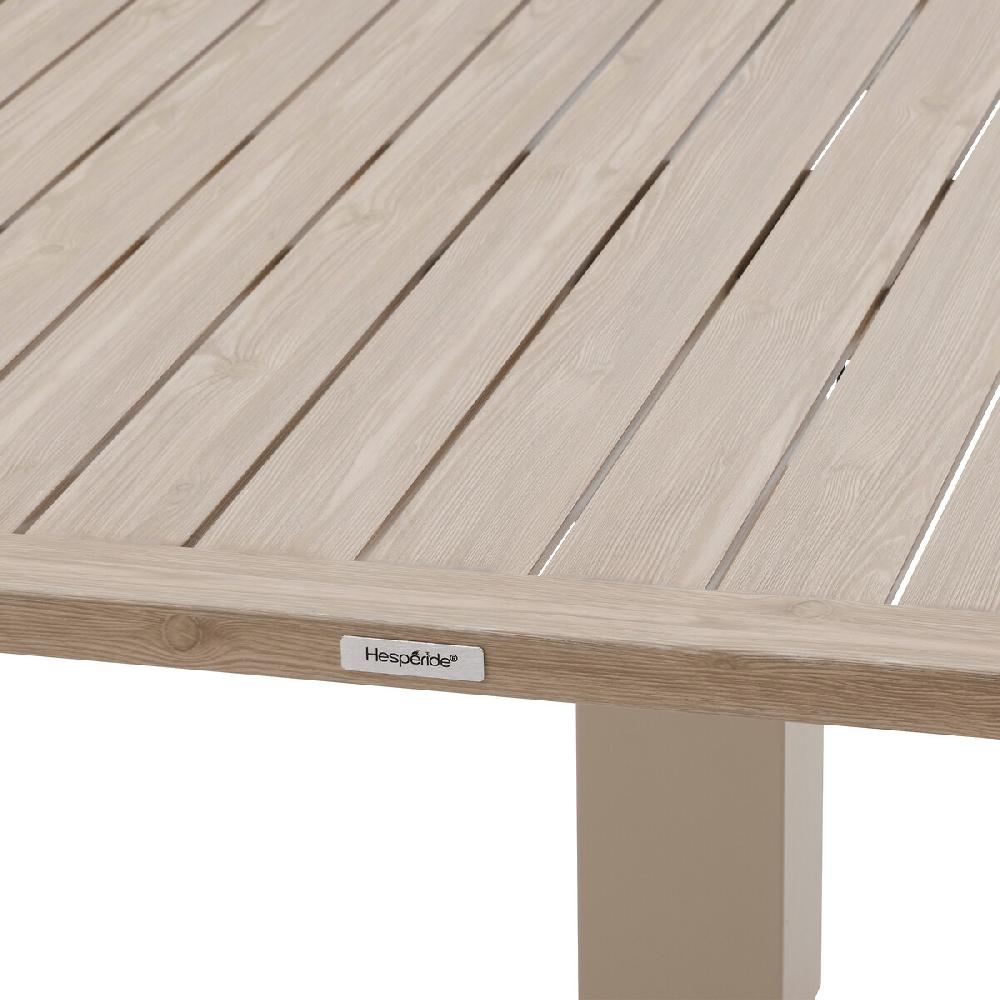 Hesperide Table De Jardin Relevable Carrée SALIMIA Argile & Lin