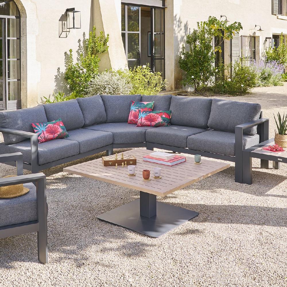 Hesperide Table De Jardin Relevable Carrée SALIMIA Graphite & Honey