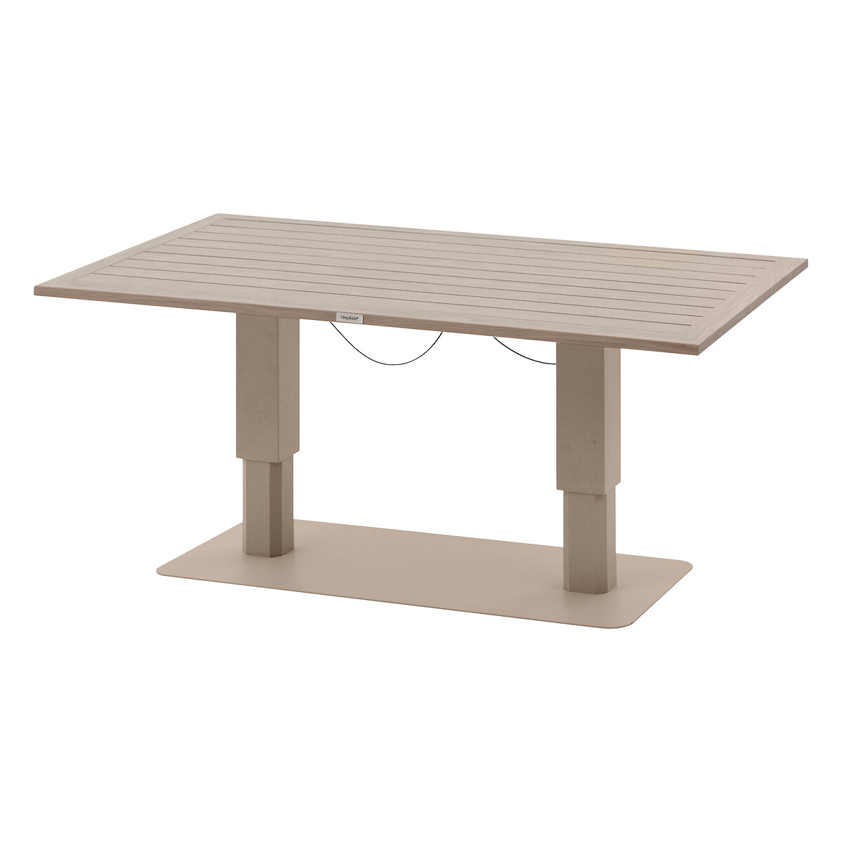 Hesperide Table De Jardin Relevable Rectangulaire SALIMIA Argile & Lin