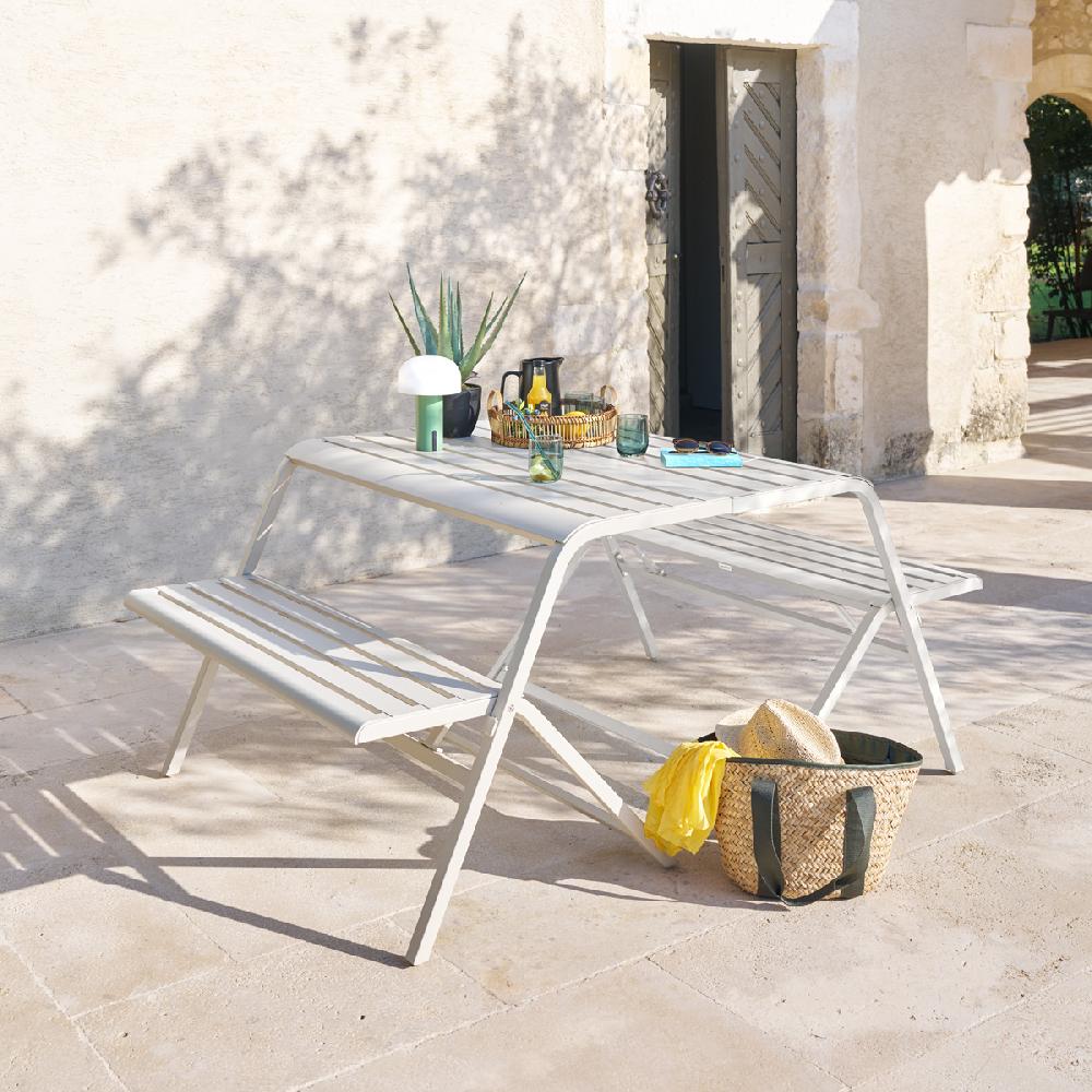 hesperide Table de pique-nique pliante pour balcon DRILIA Argile