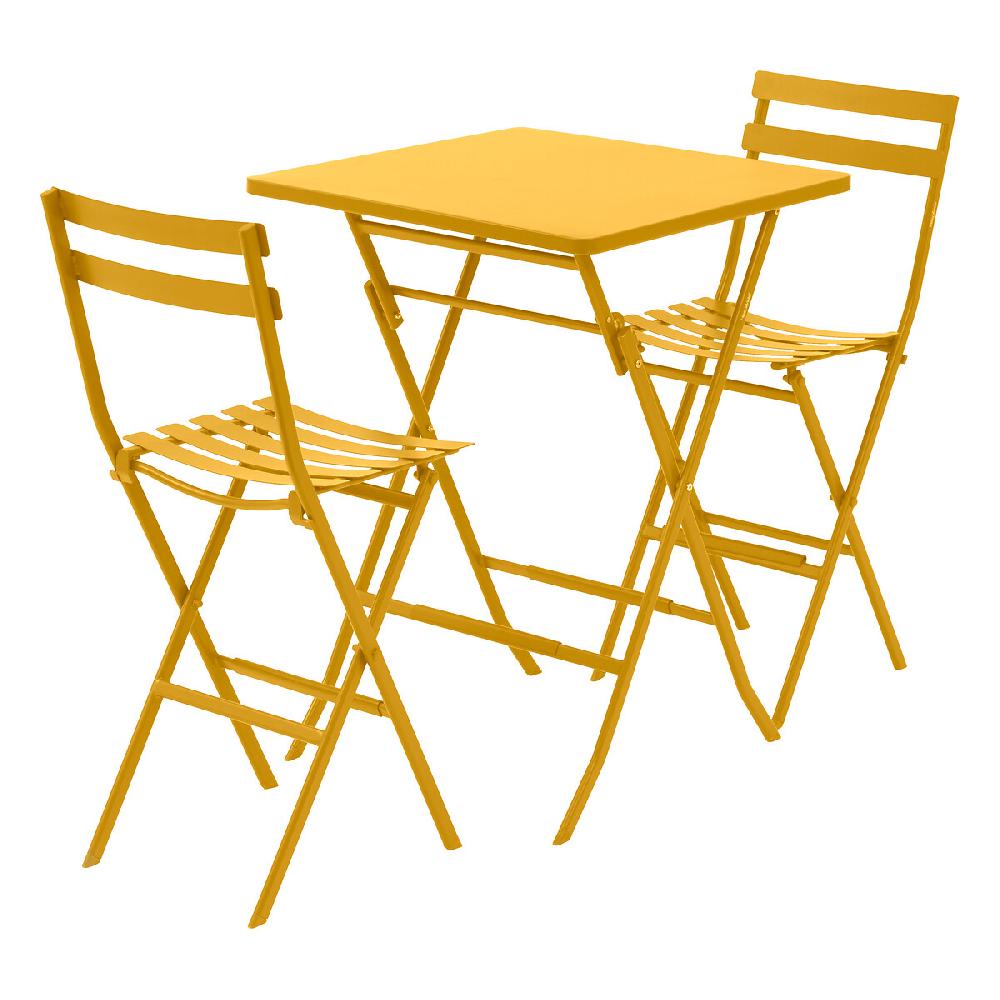 Hesperide Table Haute De Jardin Pliante GREENSBORO Jaune Moutarde