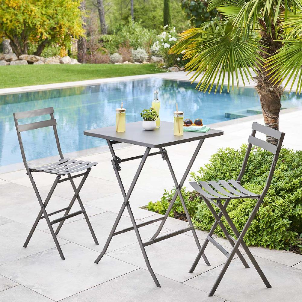 hesperide Table haute de jardin pliante GREENSBORO Tonka