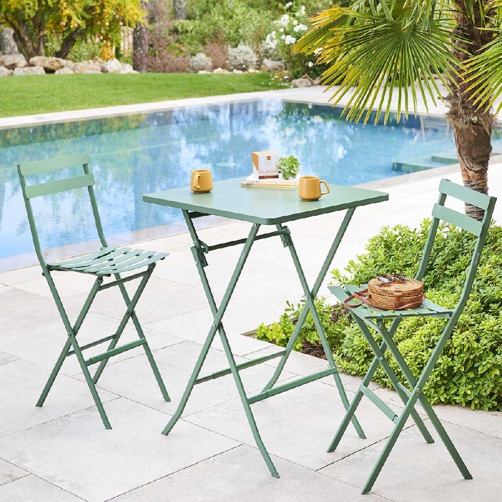 hesperide Table haute de jardin pliante GREENSBORO Vert olive
