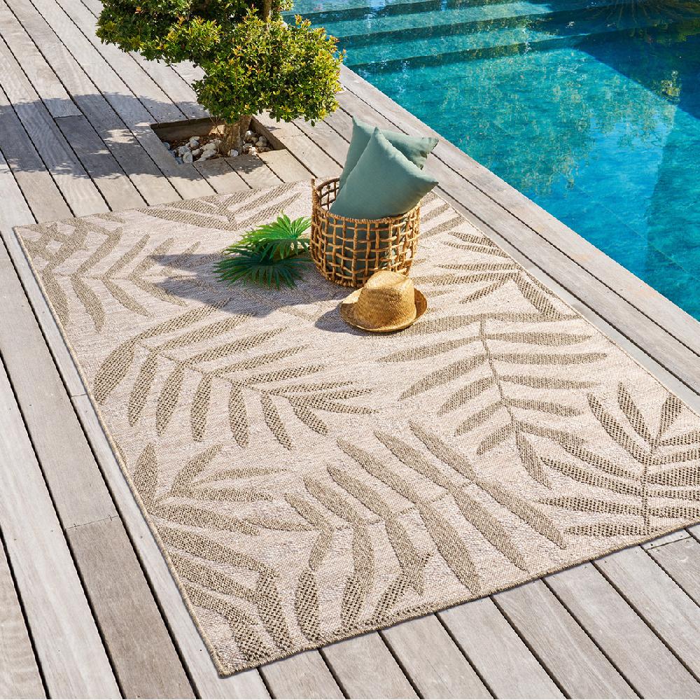 hesperide Tapis d'extérieur CAYO motif Feuilles Lin
