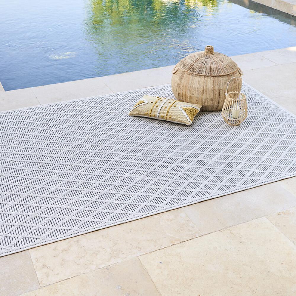 Hesperide Tapis D'extérieur Et D'intérieur GRAY Motifs Losange Gris